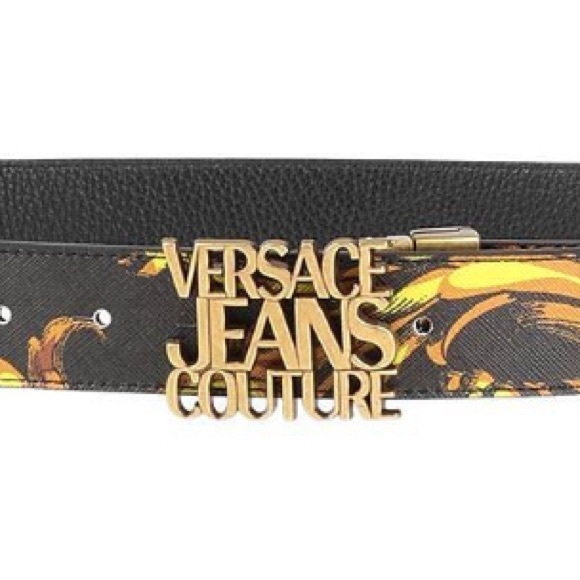 VERSACE JEANS COUTURE Logo- Buckle Leather Belt. NWT - Picture 3 of 4